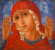 Kuzma Sergeevich Petrov-Vodkin The Mother of God of Tenderness toward Evil Hearts oil on canvas